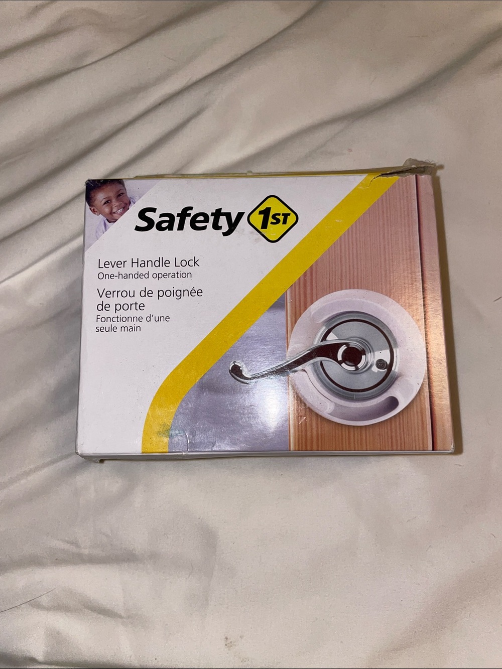 Safety 1st Silver Lever Handle Lock - One-Handed Operation